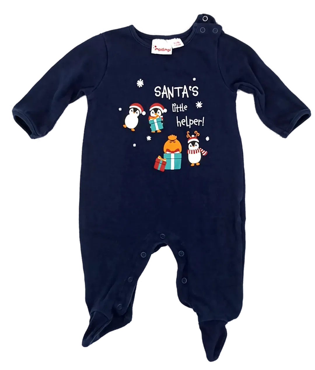 impidimpi Baby Weihnachtsoverall dunkelblau Gr. 62/68 - Bild 1
