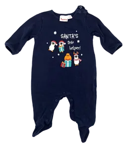 impidimpi Baby Weihnachtsoverall dunkelblau Gr. 62/68 - Bild 1