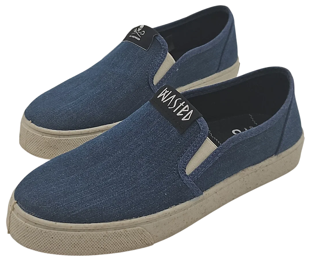 Wasted Slip-On Sneaker, blau - Gr. 38 - Bild 4