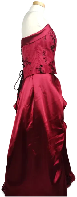 An-Mar Abendkleid maxi rot/schwarz - XL/42 - Bild 3