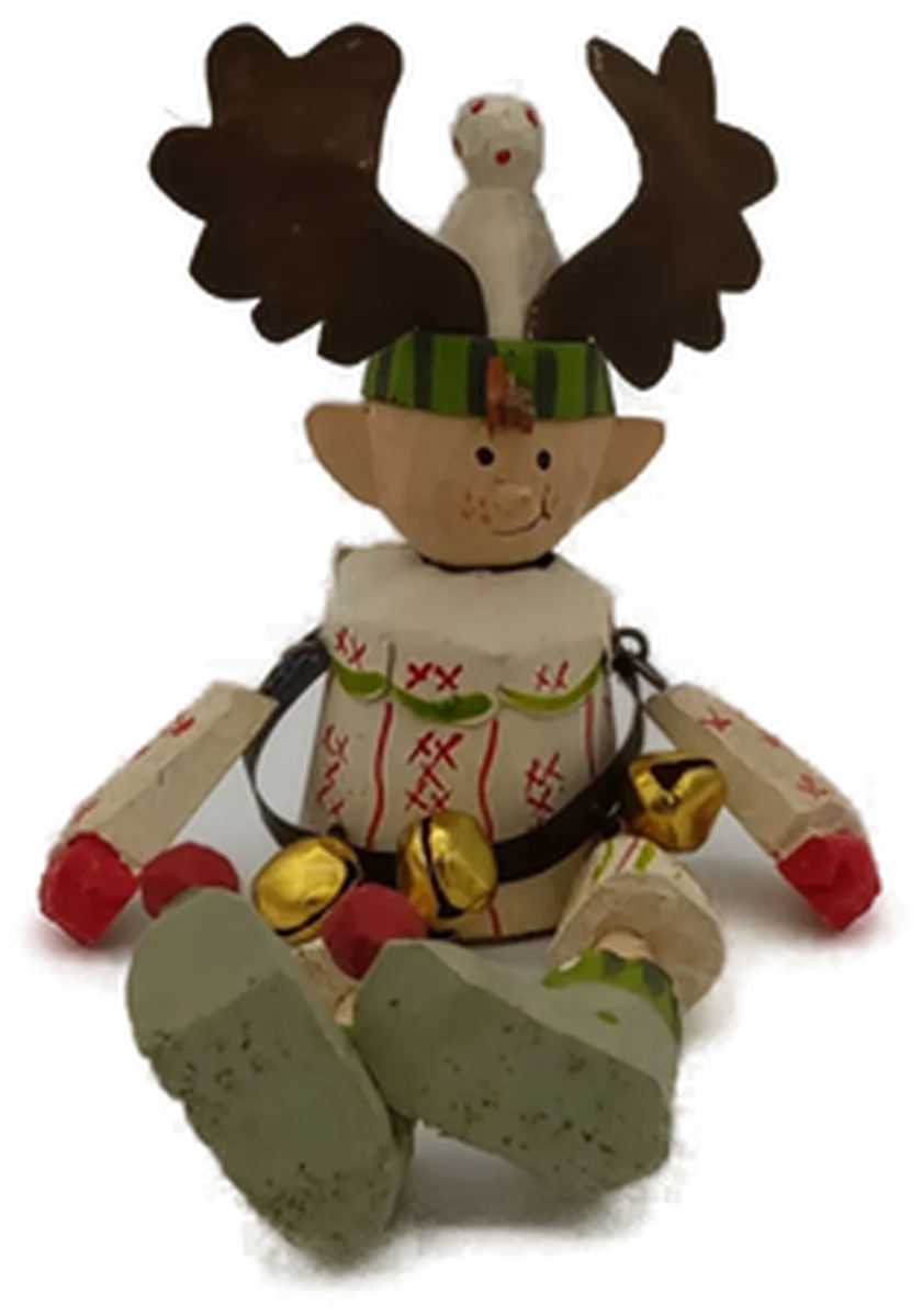 Holz Weihnachtself Dekofigur - Bild 1