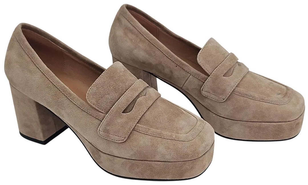 BIBI LOU Damen Plateau Schuhe, beige - Gr. 38 - Bild 1