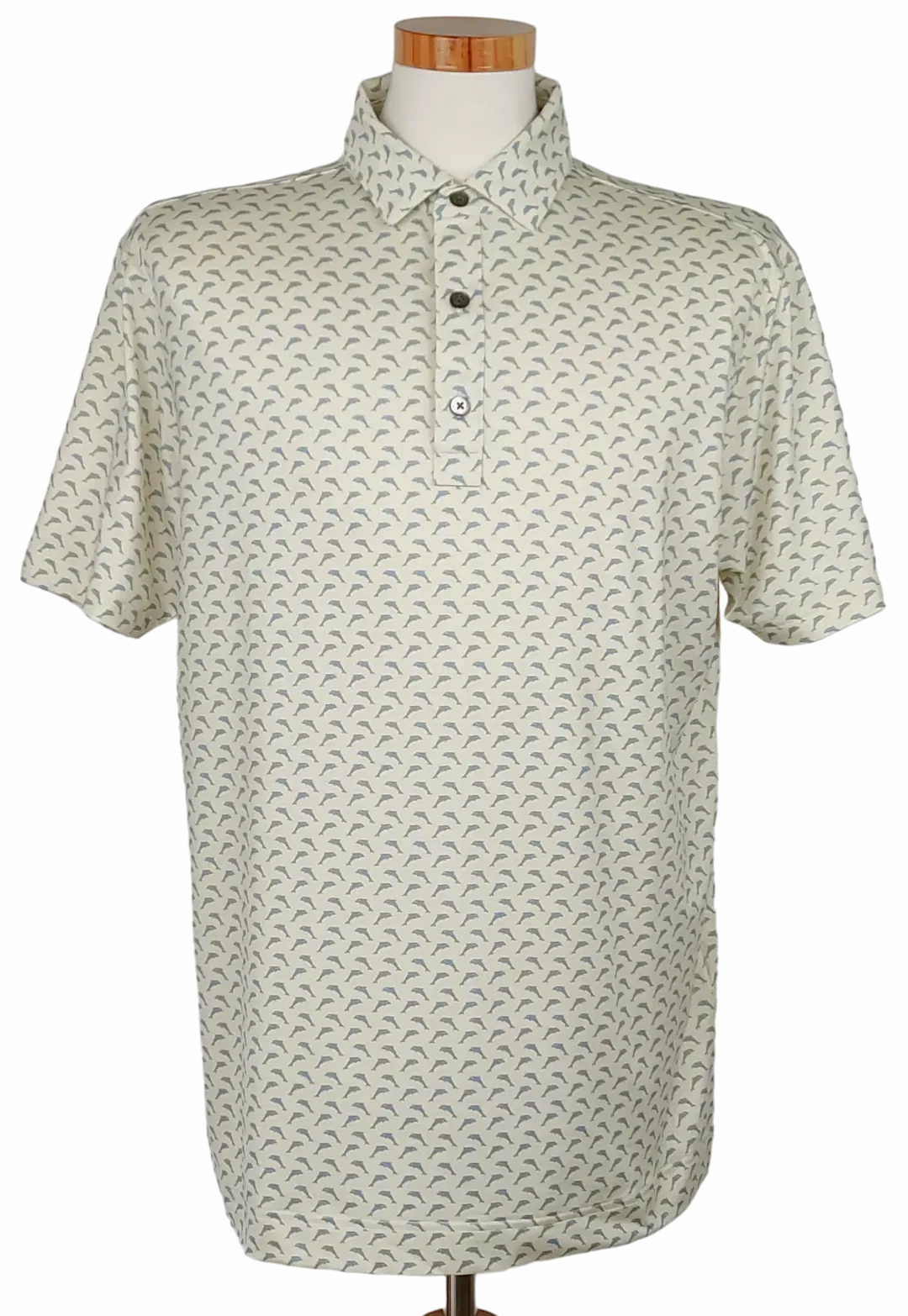 FootJoy Athletic Fit Herren Golf Shirt, creme - Gr. L - Bild 1