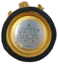 Franklin Mint Crystal Visions Kristallkugel 1989 – 24K Vergoldet mit Original-Bodenlabel – Vorschau 6