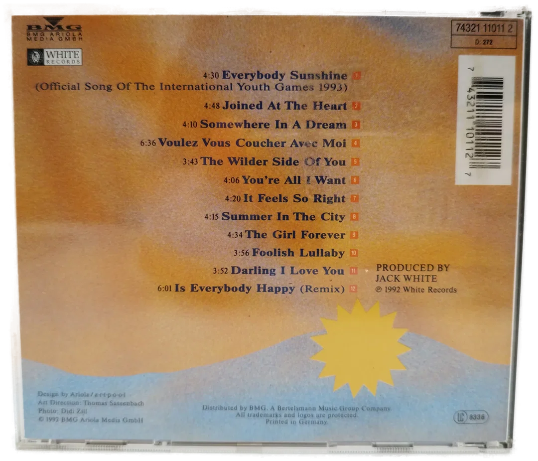 David Hasselhoff, Everybody Sunshine - CD / 1992 – Bild 2