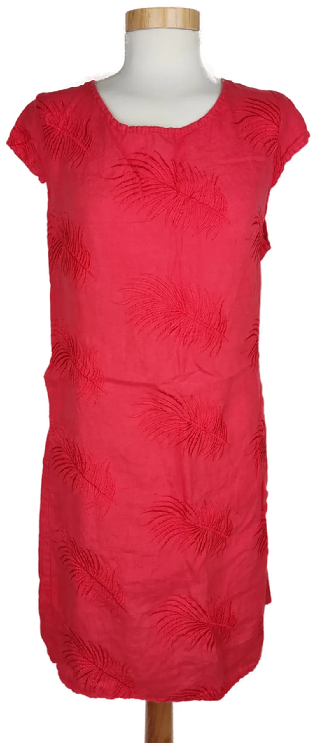 New Collection Damen Kleid mit Blättern bestickt rot - M/38 - Bild 4
