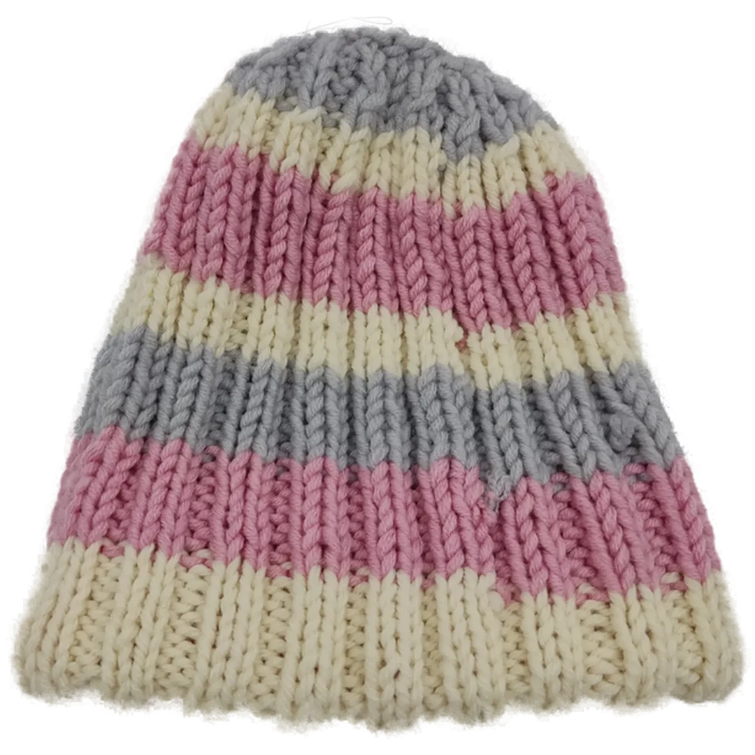 Gestrickte Mütze mehrfarbig – Bild 2