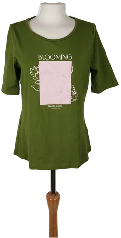 Tom Tailor Damen T-Shirt Grün Mit Rosa Blumenprint | Jeans-Begleiter - Bild 2