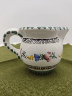 Gmundner Keramik Milchkanne Blumenmotiv | Landhaus-Charme - Bild 1