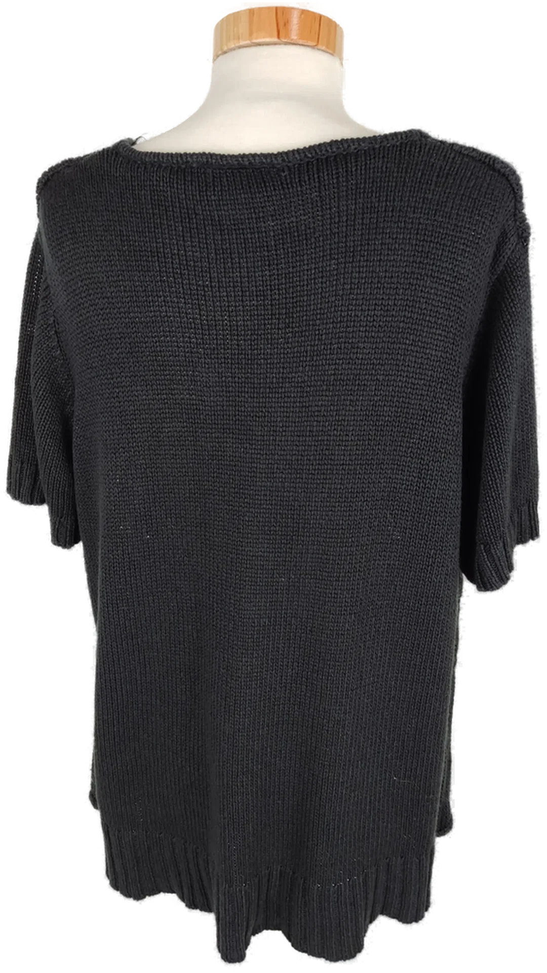 Cardigan, "Canda Collection", kurzarm, schwarz/gestrickt, Größe XL – Bild 3