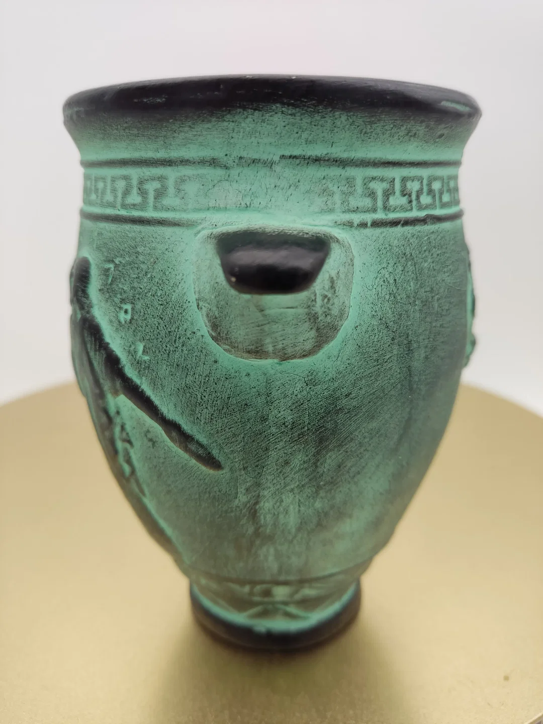 Griechische Keramik-Reliefvase In Türkisgrün | Vintage-Charme – Bild 6
