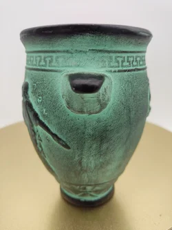 Griechische Keramik-Reliefvase In Türkisgrün | Vintage-Charme – Vorschau 6