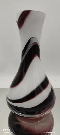 Murano Vase aus Opalweissem Glas von Moretti Carlo - Bild 2