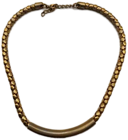 Moderne Metall-Halskette - gold-farbig / ca. 43cm - Bild 2