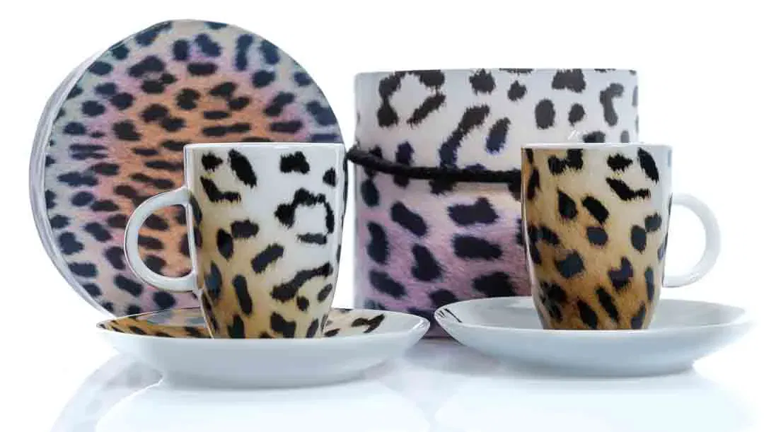 Espresso Tassenset Leopard - 2 Stück - Bild 1