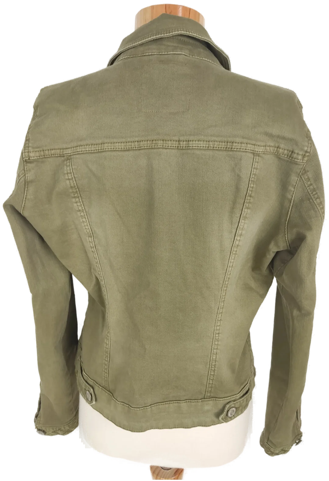 Jacke "s.Oliver", langarm mit Kragen, grün mit Taschen und Stickerei, Größe 36 – Bild 3
