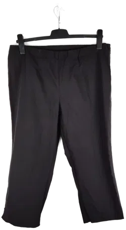 Stretchhose 'Ulla Popken', halblang mit Gummizugbund, schwarz, Größe 50 - Bild 1