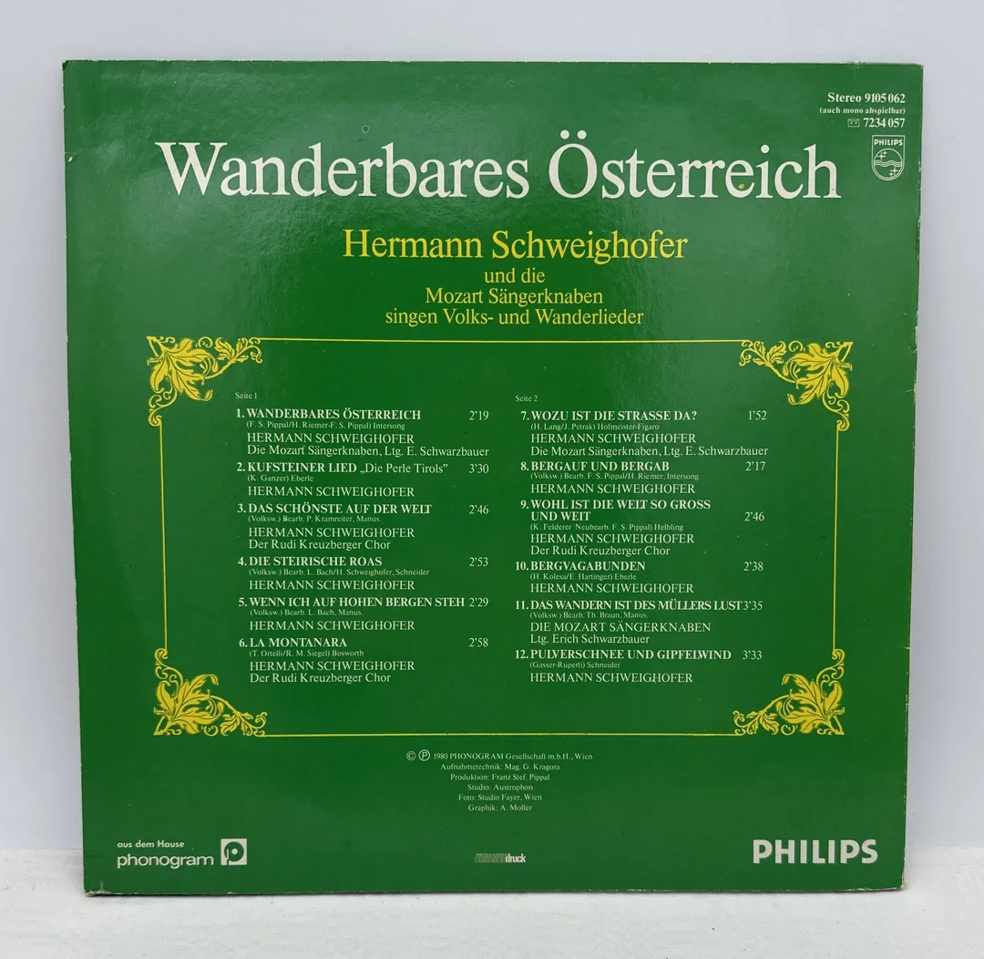 Langspielplatte - Hermann Schweighofer - Wanderbares Österreich – Bild 2