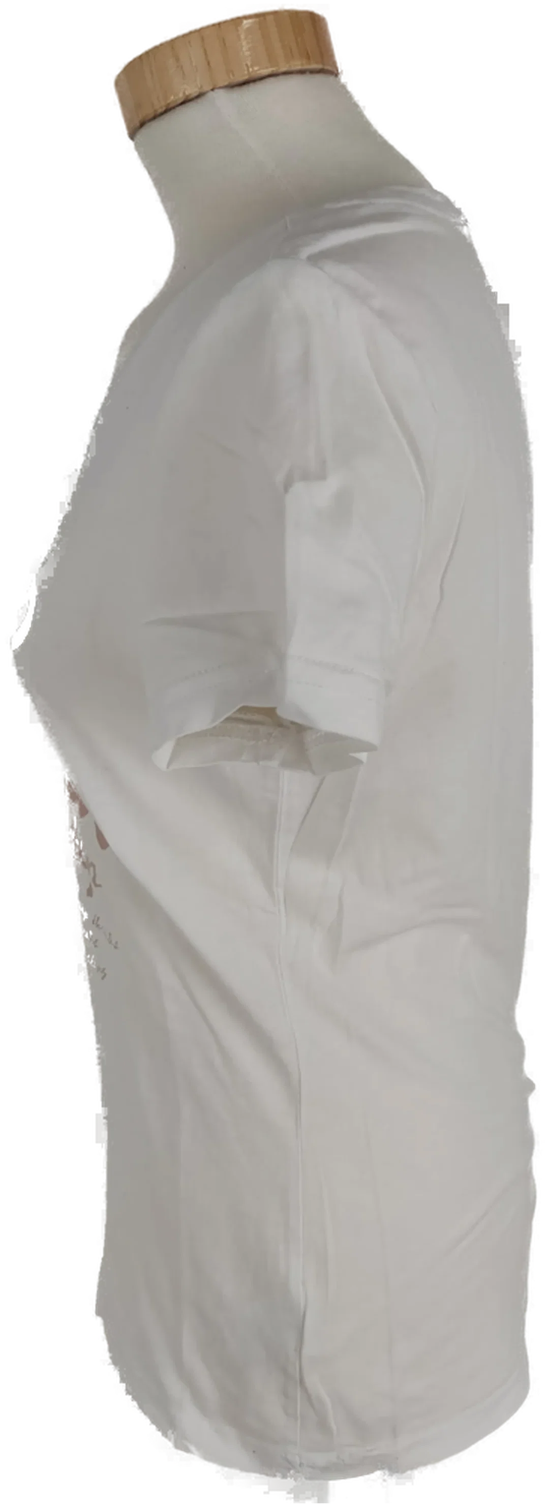 T-Shirt "Mustang", kurzarm mit Rundhalsausschnitt, weiß/beige, Größe S – Bild 2