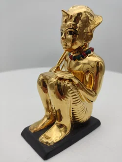 Goldener Hockender König Porzellan & Zertifikat von Franklin Mint | Limitierte Rarität – Vorschau 4
