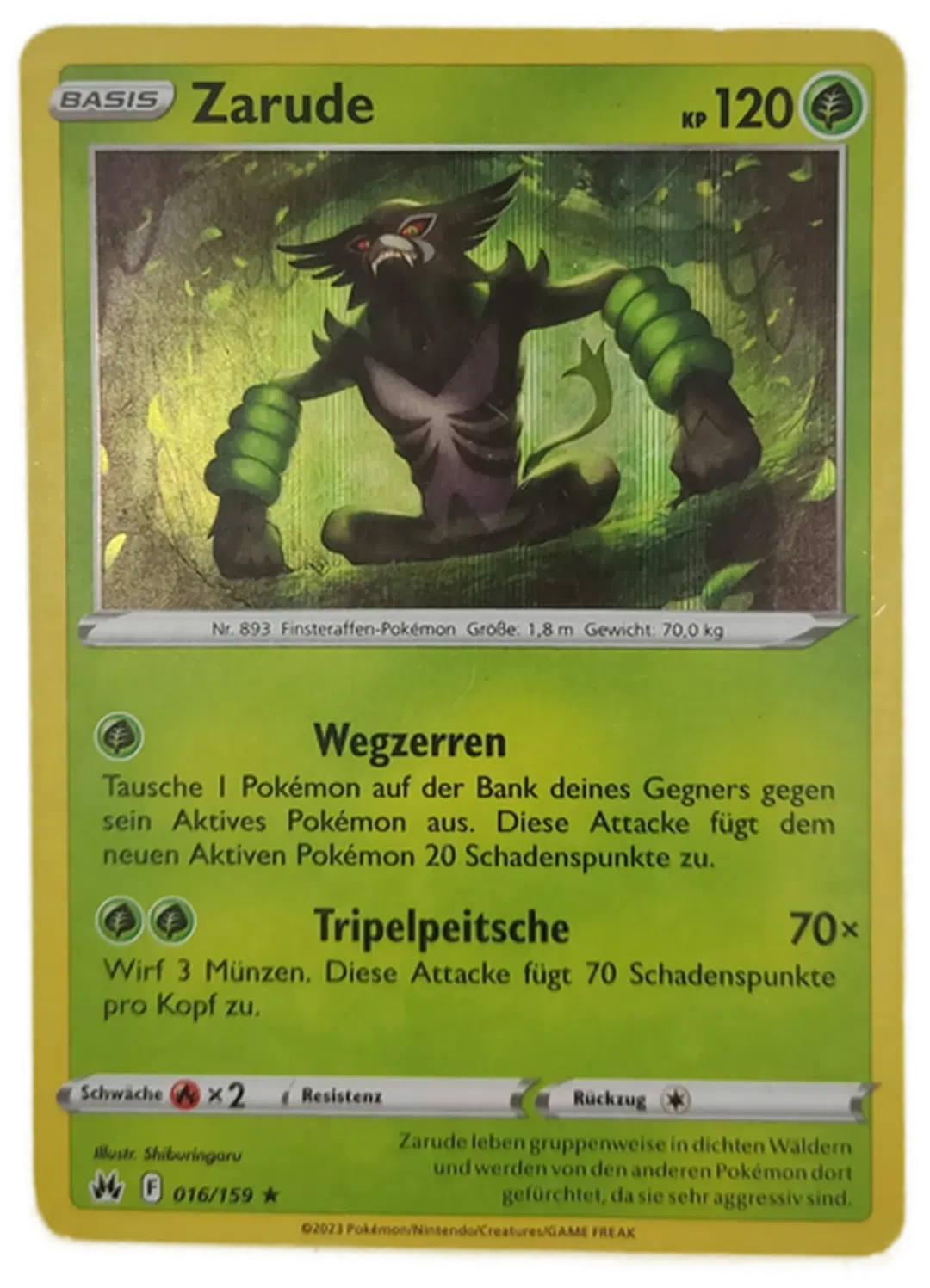 Pokémon Sammelkarte Basis Zarude - Bild 1