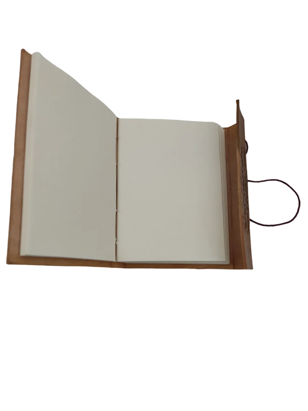 Ledergebundenes Notiz-/ Sketch-/ Tagebuch mit genähten unliniertem Papier – Bild 3