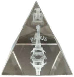 Souvenirs de Paris, Eiffelturm Pyramide - Kristallglas / 5x5x5cm – Vorschau 2
