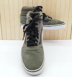 Vans Leder Sneaker Olivgrün 40,5 | Casual-Jeans-Begleiter