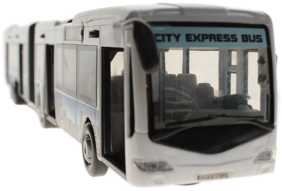 Dickie City Express Bus – Gelenkbus – ca. 45,5 cm – Weiß/Schwarz – Türen zu öffnen - Bild 4