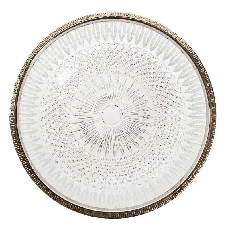 Englische Bleikristallschale mit abnehmbaren versilbertem Rand - Bild 1