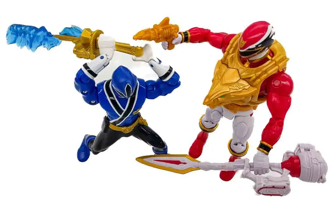 Set mit 2 Power Ranger Blue & Power Ranger Red von Mattel - Bild 1