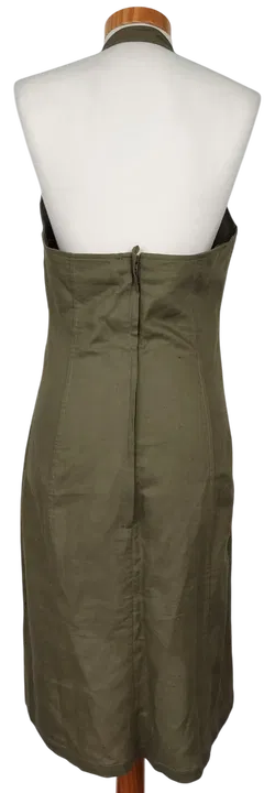 H&M Damen Midikleid, oliv - Gr. M  - Bild 2