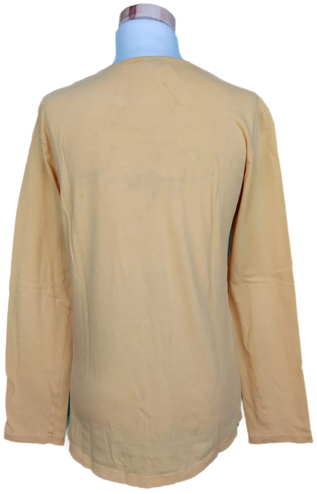 Benetton Mädchen Langarm Shirt gelb mit Pailetten - 150 cm – Bild 2