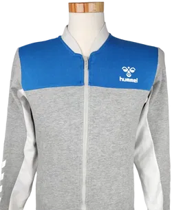 Hummel Unisex Zip-Jacke, grau/blau - Gr. S - Bild 3
