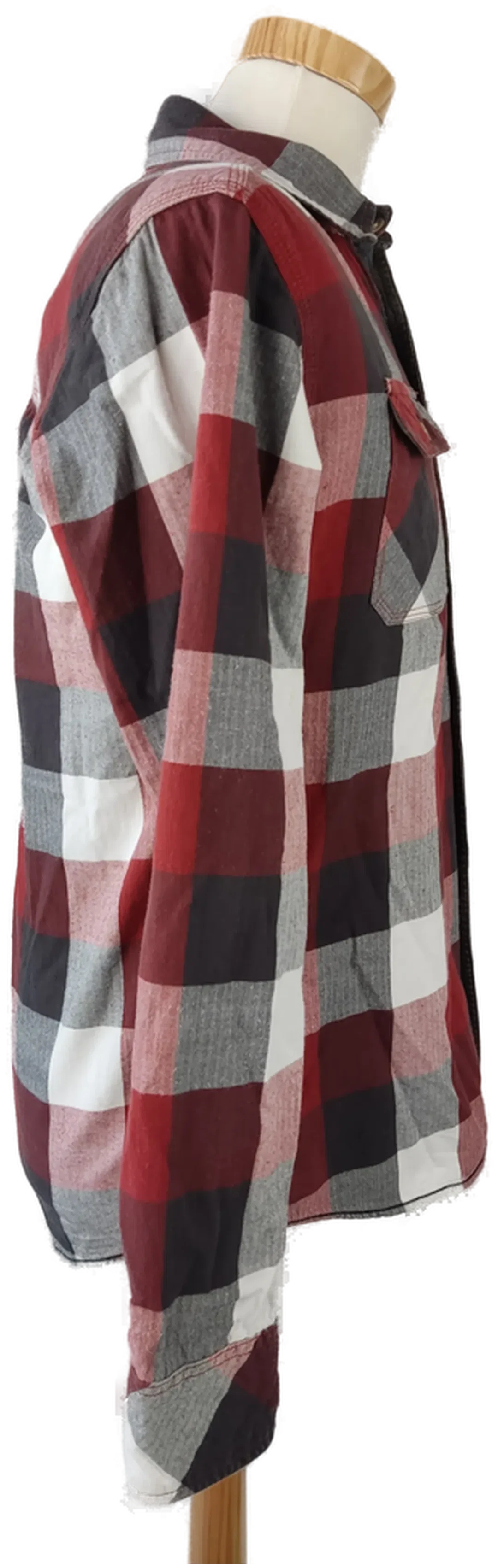 Shine Fashion Herrenhemd rot, schwarz kariert - Gr. M  – Bild 2
