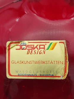 Rote Glaskaraffe von Joska  | Bayerische Schnapsflasche  - Bild 5