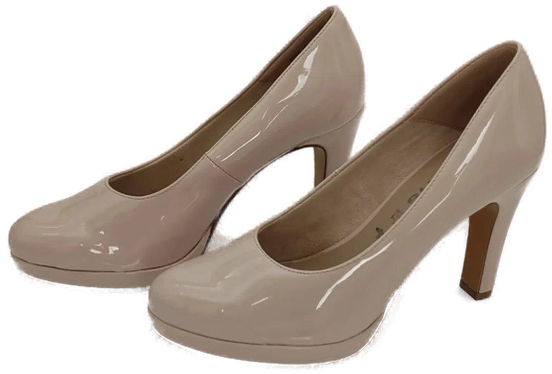 Tamaris Pumps in Lack-Optik, Echtes Leder, Altrosa – Bild 4