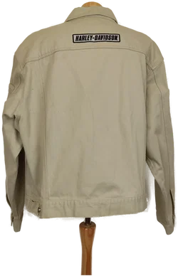 Harley Davidson Herren Denim Jacke beige, Gr. XXL  – Vorschau 2