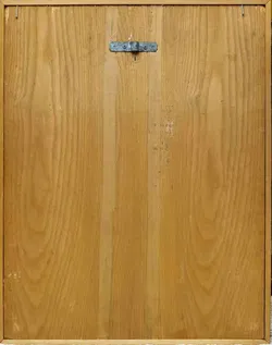 Vintage Intarsien Holzbild Madonna mit Kind, gerahmt, 45,5 × 58 cm - Bild 3