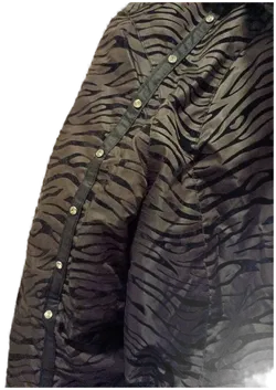 Safine by Etirel Damen Winterjacke braun-schwarz Gr. 38 - Hochwertige gestreifte Winterjacke - Bild 4