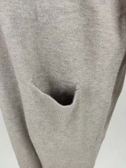 Strickkleid langarm mit Rundhalsausschnitt, braun mit Taschen, Größe 38 (geschätzt) – Vorschau 2