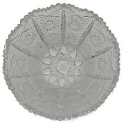 Geschliffene Kristallglas-Schale, D 18 cm, H 8 cm - Bild 2