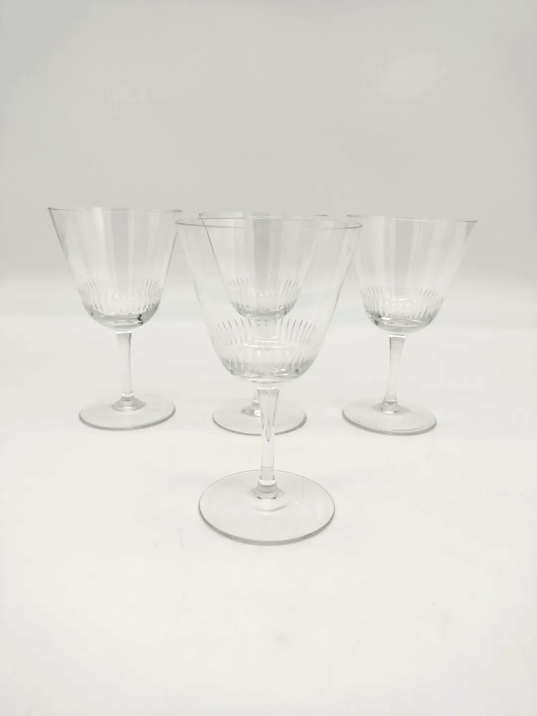 Mid-Century Weingläser geschliffen - 4 Stück - Bild 1