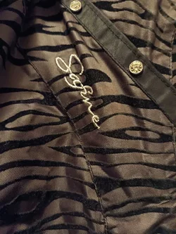 Safine by Etirel Damen Winterjacke braun-schwarz Gr. 38 - Hochwertige gestreifte Winterjacke - Bild 7