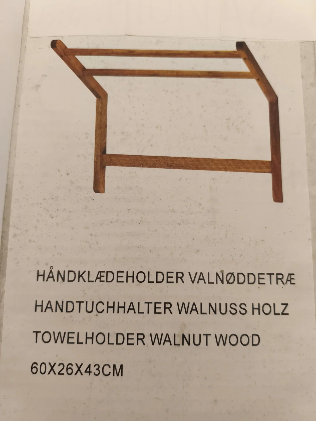 Handtuchhalter Walnussholz, neu und originalverpackt - Bild 1