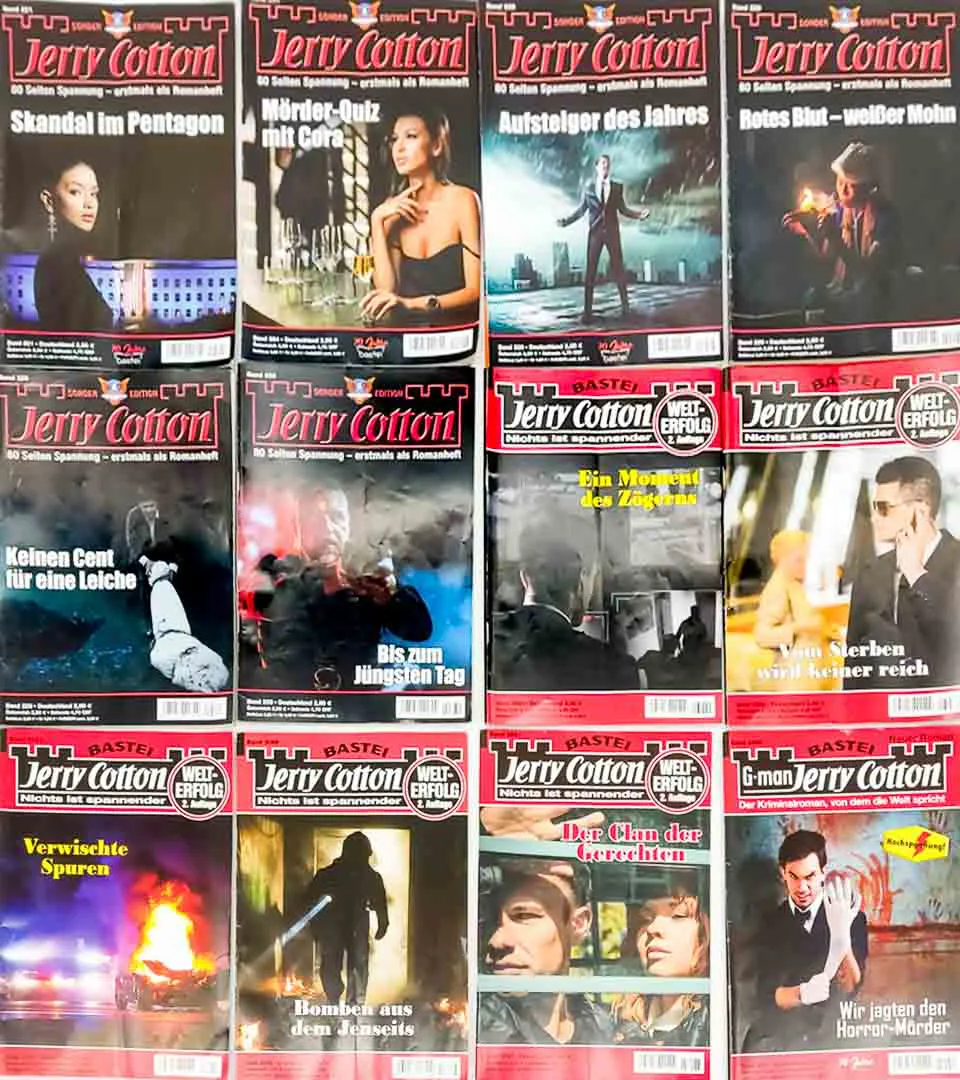 Bastei Romane Jerry Cotton/G-Man 20 Stück Hefte + 2 Stück 3-Sammelbände  - Bild 2
