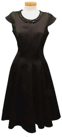 Orsay Damen Strech-Satin-Midikleid schwarz Gr. S - Bild 1