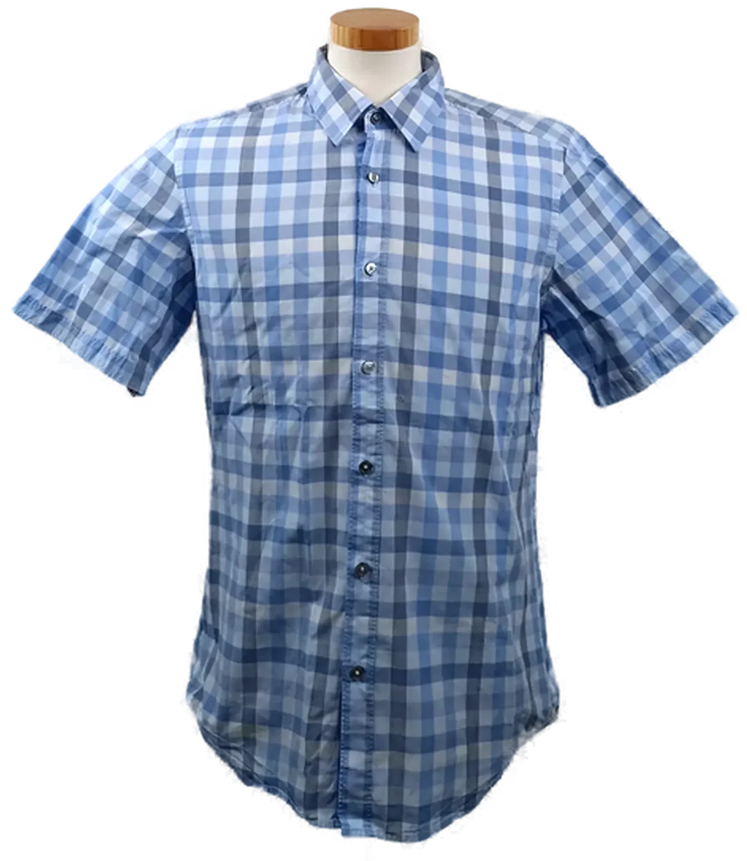 Hugo Boss Herren Hemd blau/grau kariert Gr. M - Bild 1