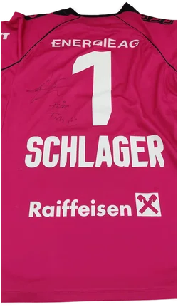Fußballtrikot LASK Linz Nr. 1 Schlager m. Signatur Gr.L - Bild 2