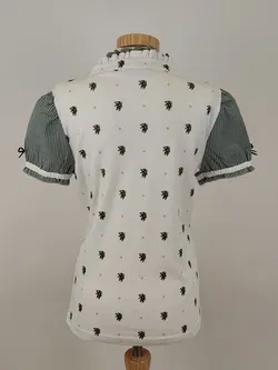 Damen Trachten T-Shirt, kurzarm, grün-weiß, mit Steiermark Wappen, Gr. M - Bild 2